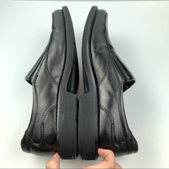 Ecco Mens loafers 44 10-10.5 black leather dress main image 12
